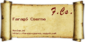 Faragó Cserne névjegykártya